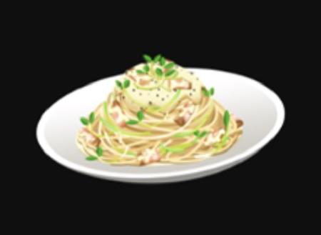 豆苗のクリームパスタ