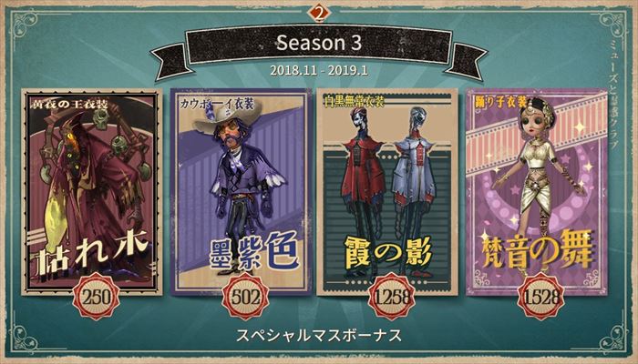 第五人格 シーズン3報酬は見逃し厳禁 新衣装はコレが追加か アイデンティティv 総攻略ゲーム